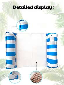 Adult PVC Inflatable Float, Pool Lounger, Pool Floaties For Adults, Pool Floaties, Tanning Bed, Pool Floats, Suitable For Pools And Beaches, Portable, No Electricity Required, Comfortable, Durable, Lightweight, And Quick-Inflating, Suitable For Adults. (Includes Random Color Air Pump) - 1pc - View 4
