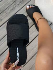 Teen Home Slippers - Black - View 8
