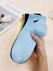 10 đôi tất cổ ngắn màu trơn ngẫu nhiên - Nhiều màu - Xem 5