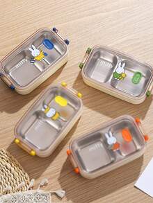 Hộp cơm bento Miffy một lớp bằng thép không gỉ được cấp phép chính thức, có hai ngăn, thiết kế nhân vật hoạt hình anime Nhật Bản đáng yêu, phù hợp cho học sinh, nhân viên văn phòng, thanh thiếu niên và người lớn, món quà sinh nhật và ngày lễ hoàn hảo cho người hâm mộ và nhà sưu tập anime, thiết kế hình thỏ thời trang và dễ thương, bền, chống rò rỉ, có thể tái sử dụng, hộp đựng thực phẩm giữ nhiệt di động. - Nhiều màu - Xem 10
