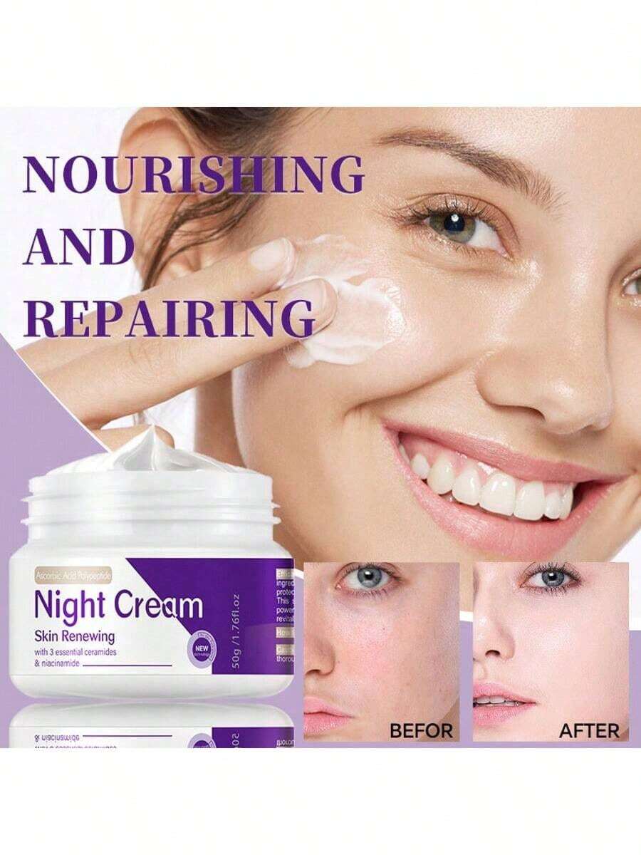 维生素C亮白保湿面霜 | 均匀肤色，淡化色斑，改善暗沉 | 深层滋润，滋养修护肌肤 | 多效合一，每日焕发光彩