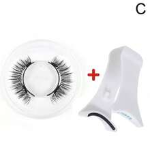 1片磁性假睫毛簇，带夹子，无需胶水，持久柔软，轻盈飘逸，方便日常妆容、度假及各种场合使用。 - 彩色 - 查看 11