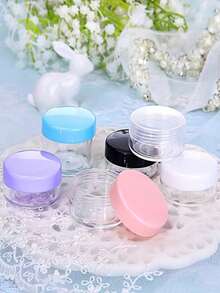 Hũ đựng kem dưỡng da du lịch bằng nhựa chống rò rỉ 20g, hộp đựng có nắp đậy, có thể tái sử dụng, thích hợp cho chăm sóc da, mỹ phẩm, sữa dưỡng thể - Hũ rỗng - màu đen - Xem 5