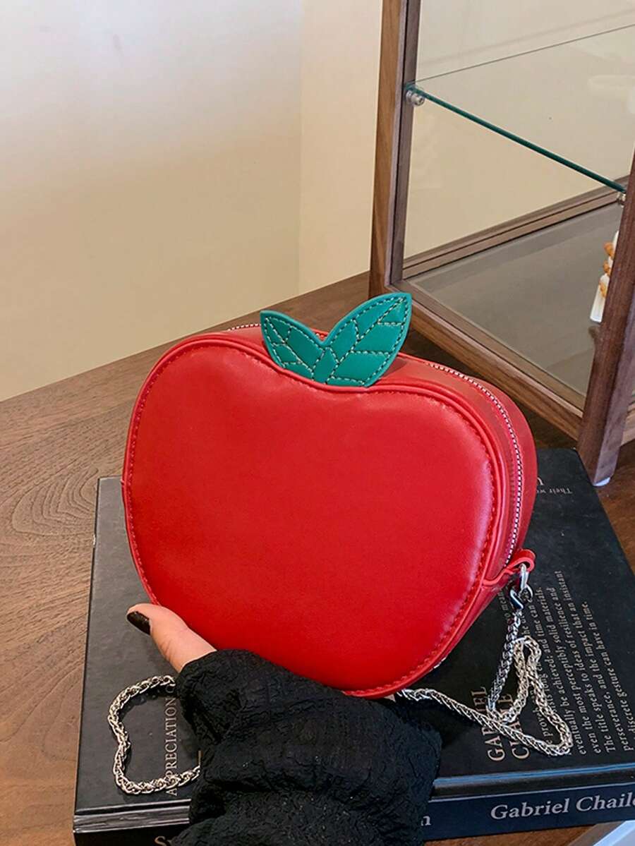 Niche Design Apple-Shaped Handbag, 2026 New Spring/Summer Versatile Chain Shoulder Bag, Fashionable Small Tote