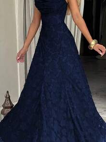 New Fashionable Versatile Spicy Girl Style Burgundy Sexy Slip Dress - Navy Blue - View 1