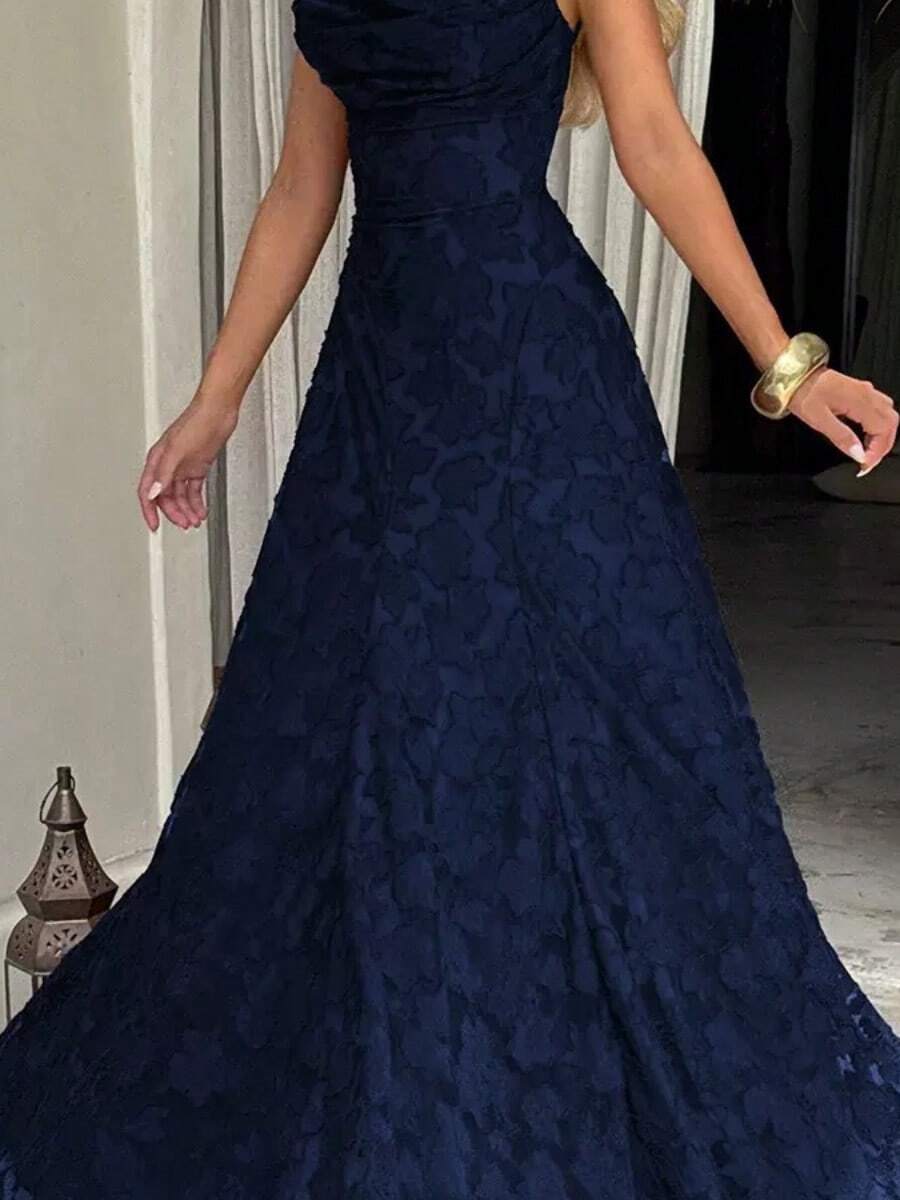 New Fashionable Versatile Spicy Girl Style Burgundy Sexy Slip Dress - Navy Blue - View 1