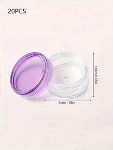 10/20个5克化妆品小样瓶，眼影美甲闪粉瓶，便携塑料瓶，面霜盒，面霜瓶，样品瓶，免费小瓶，圆形空化妆品小样瓶 - 彩色 - 查看 16
