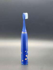 1pc Electric Toothbrush With 6 Brush Heads, Suitable For Daily Use - Navy Blue - View 5