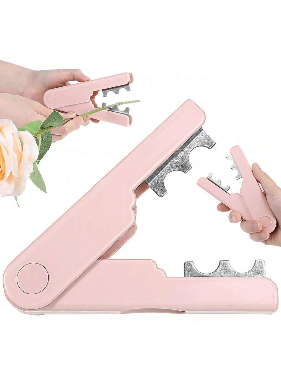 1pc Rose Thorn Stripper, Rose Thorn Removal Tool, Rose Stem & Leaf Thorns Remover, Floral Trimming Tool Kit, Portable Gardening Tool, Rose Stem Stripper, Stem Cleaner, Plastic Stem Peeler, Rose Leaf Trimmer, Suitable For Home Garden Florist Floral, Used To Remove Leaves, Quickly Remove Rose Stems Or Branches