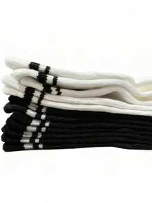 1/2/4 8 pares de calcetines deportivos de poliéster para exteriores - Cómodos, duraderos, unisex, adecuados para todas las estaciones, moda deportiva y casual - Multicolor - Ver 5