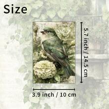DANPERJI 20张复古植物插画明信片套装 - 非贴纸 - 4x6英寸剪贴簿纸，采用经典植物图案，适合日记、手工制作和装饰拼贴（送给剪贴簿爱好者的礼物） - 20片/套 - 查看 4