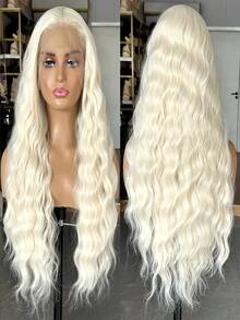 Synthetic Lace Front Wigs For Women Natural Hairline Synthetic Hair Lace Wig Long Brown Wig PrePlucked Cosplay Woman Wigs - 彩色 - 查看 12
