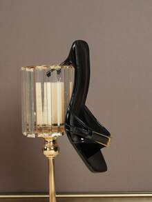 1双黑色方头细跟凉拖鞋，少女金属扣学生户外优雅高跟拖鞋，2026夏季新款 - 黑色 - 查看 6