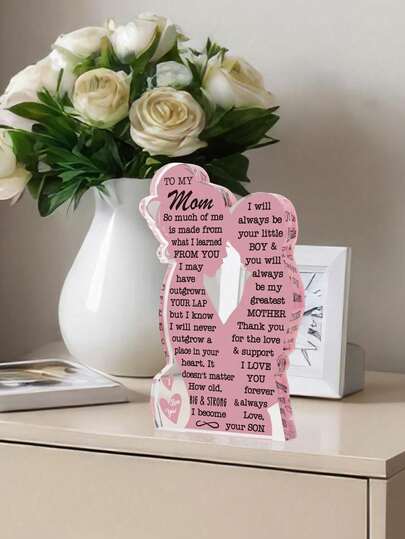 1 Piece Of Acrylic Decoration, A Gift For Daughters/Sons To Mothers, Creative Birthday Gift, Best Mother's Day Gift, Perfect Gift For New Or Single Mothers, Creative Desktop Decoration