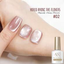 MIANEL GEL 10毫升 2026新款花卉缎面猫眼凝胶指甲油，冰晶透明裸色玻璃珠猫眼指甲油，白色指甲油，蓝色指甲油，纯色指甲油，沙龙专用 - 彩色 - 查看 19