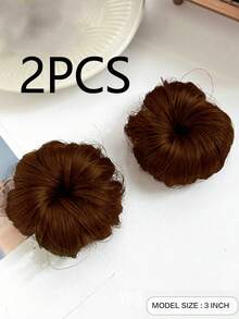 2 件套婴儿发髻发饰，幼儿发夹配件 - 彩色 - 查看 16