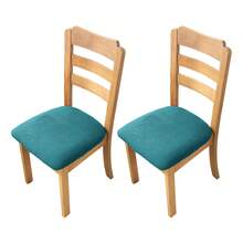 1/2/4/6 piezas Fundas de silla de felpa de maíz, fundas de asiento de silla a prueba de polvo adecuadas para sillas de comedor, fundas de silla extraíbles y lavables para cocina, comedor - Multicolor - Ver 10