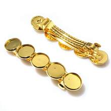 2pcs 12mm Inner Size 4/5 Cabochons Blank Base Tray Craft Hairpin Hair Clips Bezel DIY Jewelry Making Accessories Findings - Hairpin Base - View 3