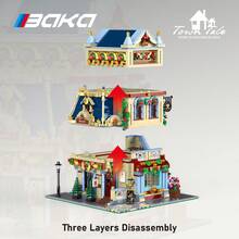 Bộ đồ chơi xếp hình nhà gấu gồm 2.745 mảnh. Đây là bộ trò chơi xếp hình sáng tạo tự lắp ráp. Được làm từ chất liệu ABS. Bộ xếp hình cao 4,9 inch này thích hợp để xây dựng một cửa hàng kem dâu tây lãng mạn và xinh đẹp. - Nhiều màu - Xem 4