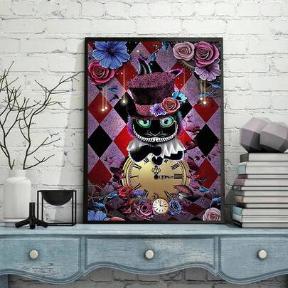 1pc Diamond Painting - Unframed DIY Diamond Painting Kit, 5D Diamond Art Set Suitable For Beginners. Full Round Diamond Diamond Art Home Wall Decor Holiday Birthday Gift, Exquisite Art Piece For Stress Relief