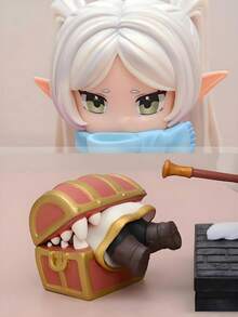 2PCS/Set Frieren In Winter Dress & Mimic-Frieren:Beyond Journey's End Cute Anime Character PVC Figurine Collectible Decorative Toy For Car/Desk/Home Decor PVC Figurine Statue Or Fan's Gifts/Collectible Gift - Multicolor - View 7