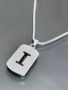 简约时尚百搭26个英文字母项链，男女皆宜，适合情侣、约会、日常佩戴 - 彩色 - 查看 7