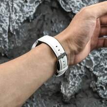 1PC 22mm Hybrid PU Leather & Silicone Watch Band Compatible With Samsung Galaxy Watch 6 Classic 47mm 46mm Galaxy Watch 6 40mm 44mm - 22mm - View 5