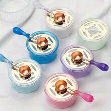 Una cuchara azul y un quemador de pintura de fuego azul, los accesorios de pintura de fuego se pueden utilizar para sobres de invitaciones, refinado de cera. - HS0876+HS0882 - Ver 4