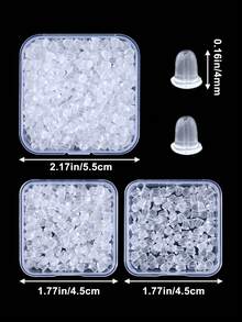 100/200/500个装 4mm 耳钉后塞 柔软透明耳部安全后垫 耳堵 耳钉耳圈替换件 - Earring Backs - 查看 2