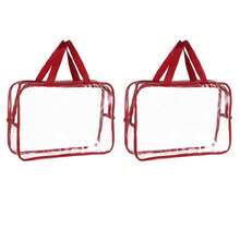 4pcs Large Toy Storage Bags, Transparent PVC Toy Organizer Boxes With Zipper, Reusable Travel Kids Storage Bags For Board Games, Building Blocks And Puzzles, Colorful - Multicolor - View 24