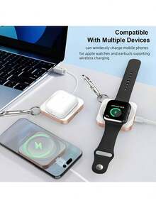 Foldable 3‑In‑1 Magnetic Wireless Charging Station, 15W High‑Speed Fast Charging Function, Lightweight Portable Travel Charger, Multi‑Device Charging Dock For Smartphones, Smart Watches And Wireless Earbuds. Note: Charging Cable Is Not Included - Multicolor - View 9