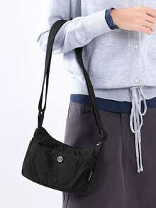 2026 Spring New Women's Shoulder Bag, Casual Niche Design Small Bag, Lightweight Crossbody Square Bag - Black - View 2