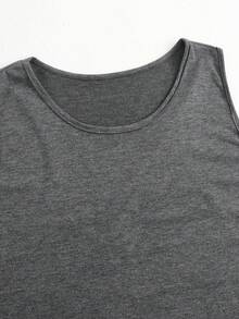 Women'S  Faith Over Fear  Psalm 34 Print Sleeveless Tank Top Motivational Apparel, Round Neck, Casual & Easycare, Perfect For Spring Summer, Casual Wear Motivational Prin. - Xám - Xem 7