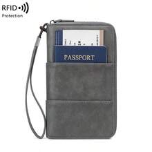 CHARM INFINITE RFID Blocking Passport Holder Waterproof Travel Wallet Multifunctional Document Organizer With Zipper Pocket - Multicolor - View 19