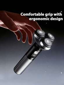 SKYWORTH Men's Wet & Dry Electric Shaver; Wireless Rotary Waterproof Shaver - 500mAh USB Quick Charge, Sensitive Skin Care - Pop-Up Trimmer And Precision Blades, Gift For Men - Multicolor - View 8