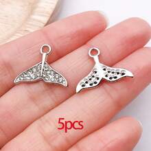 5/30 Peças Sortidas de Encantos de Animais Marinhos de Cristal e Strass, Tartaruga, Concha, Estrela-do-mar, Peixe, Pingentes Pendurados para Pulseiras, Colares, Brincos, Fabricação e Artesanato - Multicolorido - Visão 35