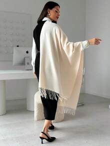 Plain Thick Winter Pashmina Scarf 250g With Fringe, Unisex, Soft And Warm - Leitoso - View 7
