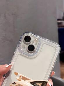 1 pieza Funda de teléfono transparente y a prueba de golpes, de estilo deportivo y artístico minimalista, con patrón de coche de carreras rosa, compatible con Apple 17/17 Pro/17 Pro Max/17 Air/16/16 Plus/16 Pro/16 Pro Max - Multicolor - Ver 4