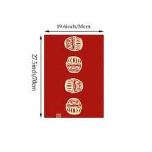 1幅日式达摩壁画，传统日式幸运符帆布印刷画|简约亚洲民间艺术装饰画，适用于卧室、客厅或办公室家居装饰，禅意达摩海报，简约亚洲民间艺术，象征成功与毅力的礼物，送给她的礼物，可选择无框或有框 - 圖案 - 查看 10