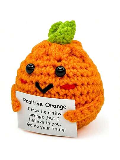 1件手工编织橙色正能量家居装饰挂件，男女皆宜，适合朋友聚会