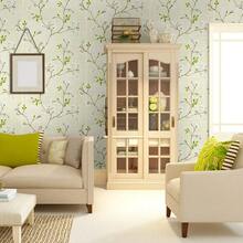1卷田园藤蔓花卉防水可移除自粘壁纸，适用于宿舍、卧室、书桌、客厅家具翻新，易于安装，45厘米/100*300/500厘米 - 黃色 - 查看 7