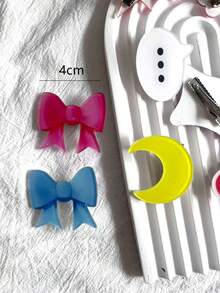 10pcs Cute Expression Acrylic Sweat, Angry, Fire Hair Clips, Side Bangs Hair Accessories, Hairpin - Multicolor 3 - View 4