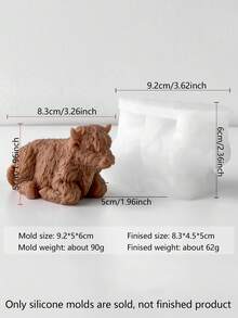 Khuôn silicon hình bò cao nguyên Scotland | Hình dáng bò Tây Tạng/bò dễ thương, thích hợp làm nến thơm thủ công, khuôn silicon 3D hình bò cao nguyên Scotland để làm nến, trang trí thạch cao, dễ dàng sao chép kết cấu lông mềm mại, dễ dàng lấy ra khỏi khuôn không để lại cặn, dễ vệ sinh, phù hợp cho người mới bắt đầu. - Nấm mốc bò vùng cao - Xem 12