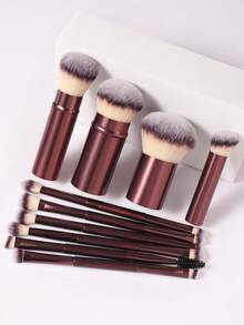 Bộ dụng cụ trang điểm 24 món bao gồm: 10 cọ trang điểm + 1 túi đựng mỹ phẩm và đồ dùng cá nhân đa năng có khóa kéo chống thấm nước + 1 băng đô cài tóc + 2 dây đeo bát đựng phấn + 3 bông phấn tam giác + 3 miếng mút trang điểm mini + 1 dụng cụ vệ sinh cọ trang điểm + 3 miếng mút trang điểm, tất cả trong một & thân thiện với người mới bắt đầu | Sẵn sàng mang theo du lịch & thích hợp làm quà tặng | Hoàn hảo cho người mới bắt đầu/phụ nữ - Nhiều màu - Xem 3