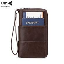 CHARM INFINITE RFID Blocking Passport Holder Waterproof Travel Wallet Multifunctional Document Organizer With Zipper Pocket - Multicolor - View 13