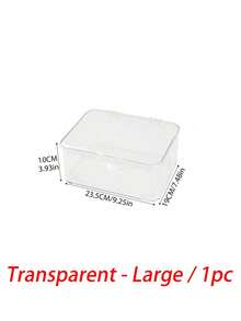Hộp đựng trang sức bằng acrylic trong suốt, có thể xếp chồng lên nhau, có nắp gập, chống bụi, dùng để đựng kẹp tóc, băng đô, dây buộc tóc, ghim cài tóc và các phụ kiện nhỏ, thích hợp cho bàn trang điểm, tủ quần áo, phòng tắm, hoặc làm quà tặng. - Trong sáng - Xem 13