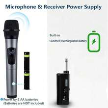 1pc Gray Wireless Microphone, Widely Compatible - View 4