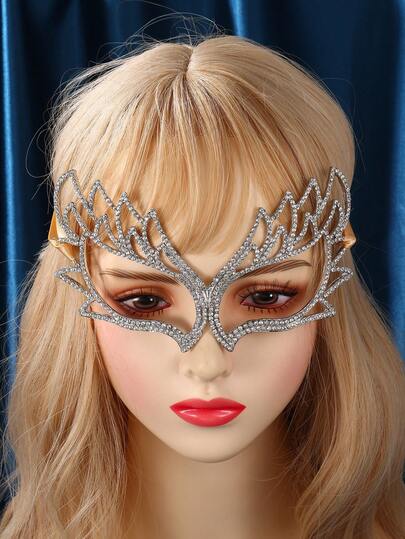Silver Masquerade Mask For Women, Bling Diamond Rhinestone Masquerade Mask For Christmas Party, 2027 New Year, Carnival, Mardi Gras,Wedding