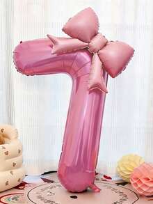 Bộ 2 bóng bay hình số màu hồng 40 inch và hình nơ màu hồng 21 inch, thích hợp trang trí đám cưới, sinh nhật, kỷ niệm, Ngày của Mẹ. - Hồng - Xem 11