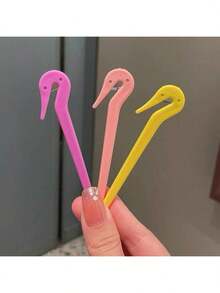 2件装/3件装/5件装便携式脱毛工具，一次性橡皮筋剪发器，发圈取下器，无损剪发工具 - 彩色 - 查看 14